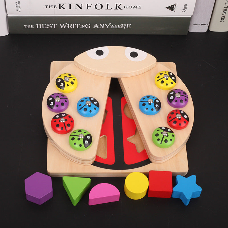Puzzle Ladybug Game Fishing Block Set