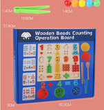 Children's Wooden Fine Action Digital Clip Beads Operation Board Digital Cognitive Color Matching Early Educational Toys