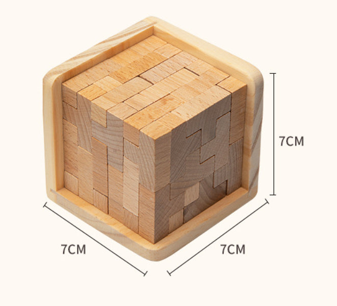 Classic Wooden Puzzle Burr Puzzle Casual Game Pressure Reduction Toy