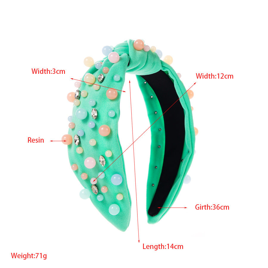 Fashion Candy Color Resin Beading Headband
