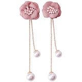 Fashion Korean Japanese Girl Simple Lovely Earrings Flower Fabric Swings Fashion Earrings For Women Jewelry Accessories