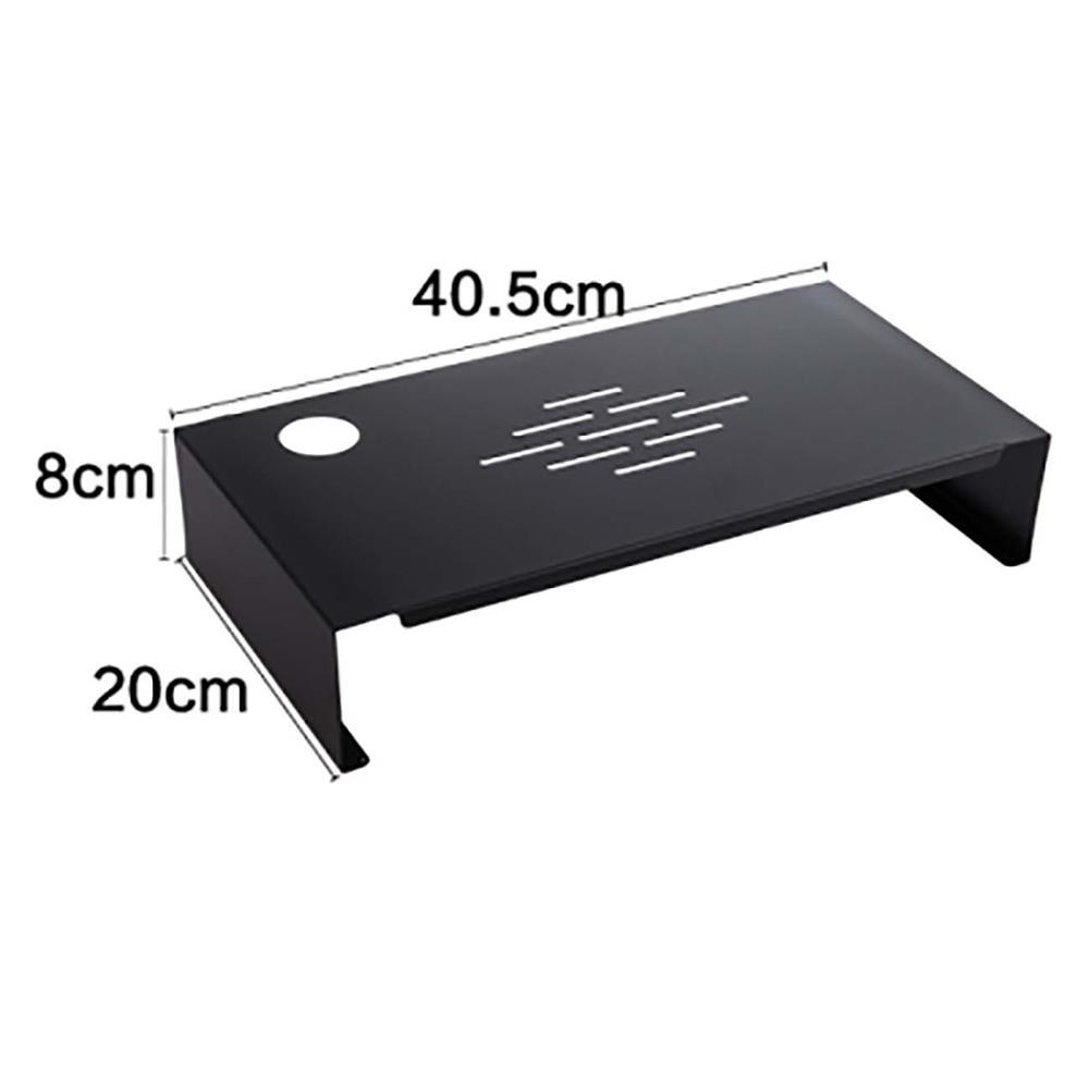 Computer monitor base tray bracket sub-rack