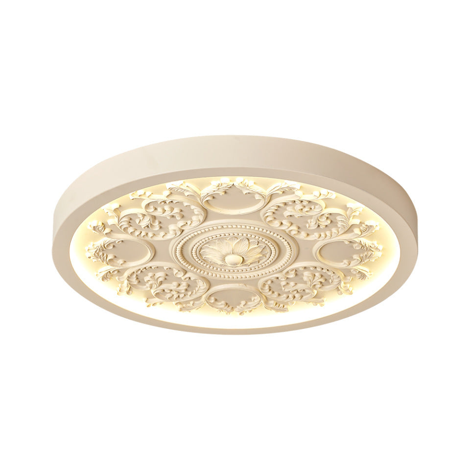 Cream Ceiling Carved Design Ceiling Lamp