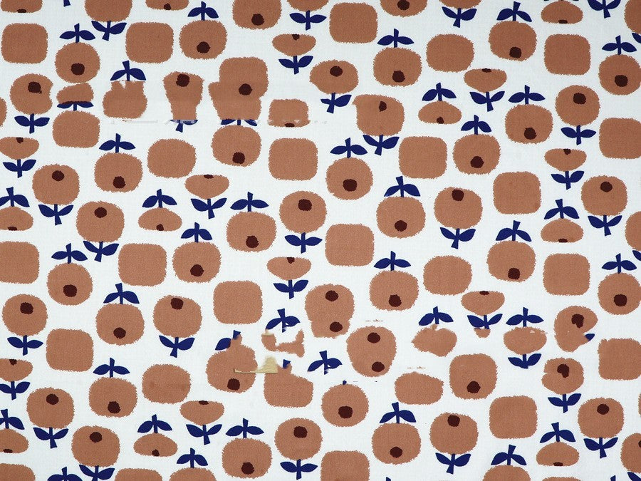Plant Flowers Small Clear Floral Cotton Fabric