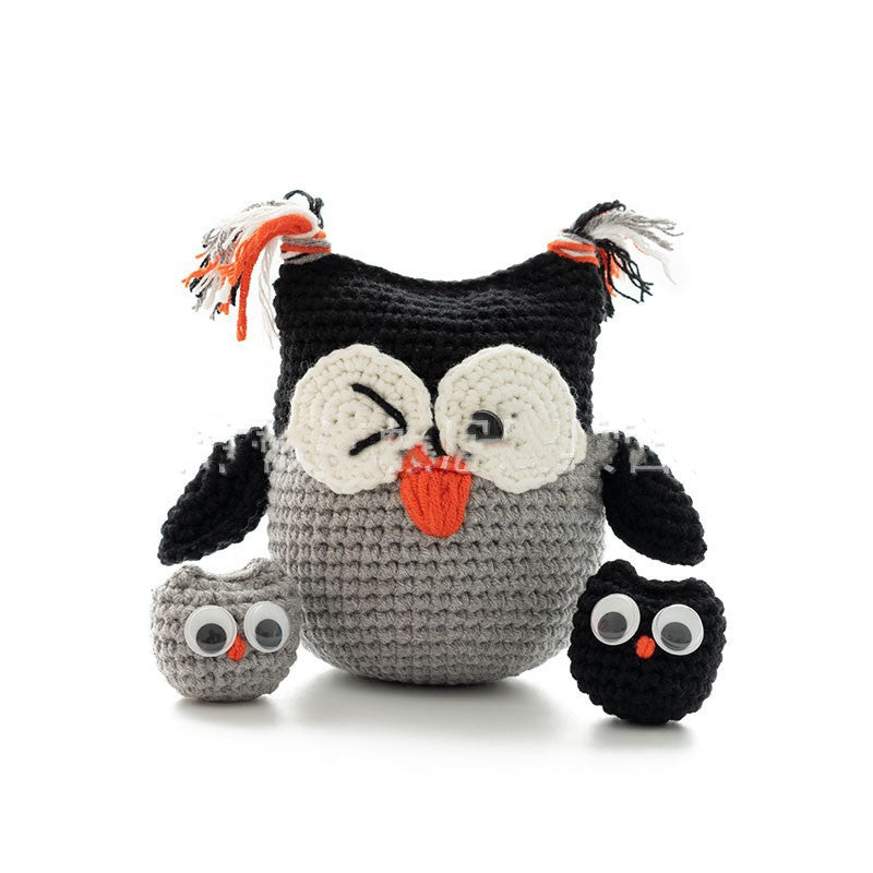 Red Embroidery New Product Handmade Crochet Knitting Doll DIY Beginner Learning Crochet Woolen Material Bag