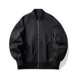 Свободный бейсбольный воротник пилот пальто мужчины