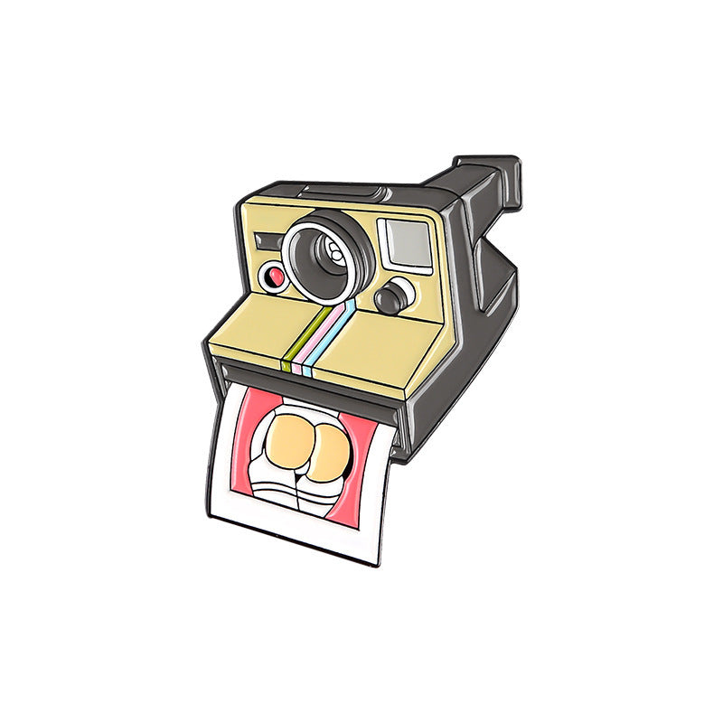 Cartoon camera photography funny brooch