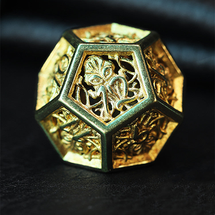 Brass Cutout Board Game Digital Dice