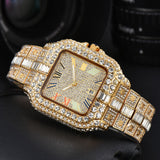Men's Square Fashion Trend Full Diamond Watch