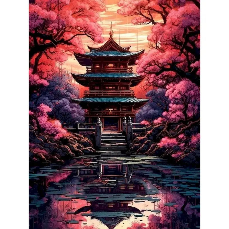 Coloring Drawing DIY Digital Oil Painting Flower Landscape