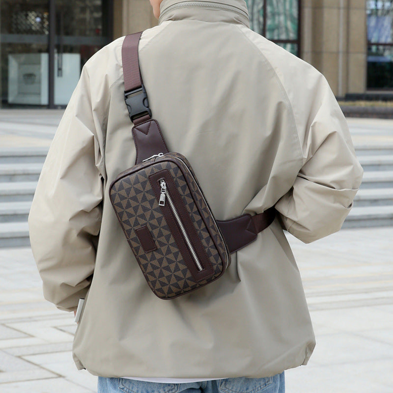 Men's Chest Printed Light Luxury Cross-border Shoulder Bag Casual