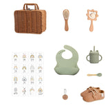 Imitation Rattan Vintage Baby Tableware Gift Set