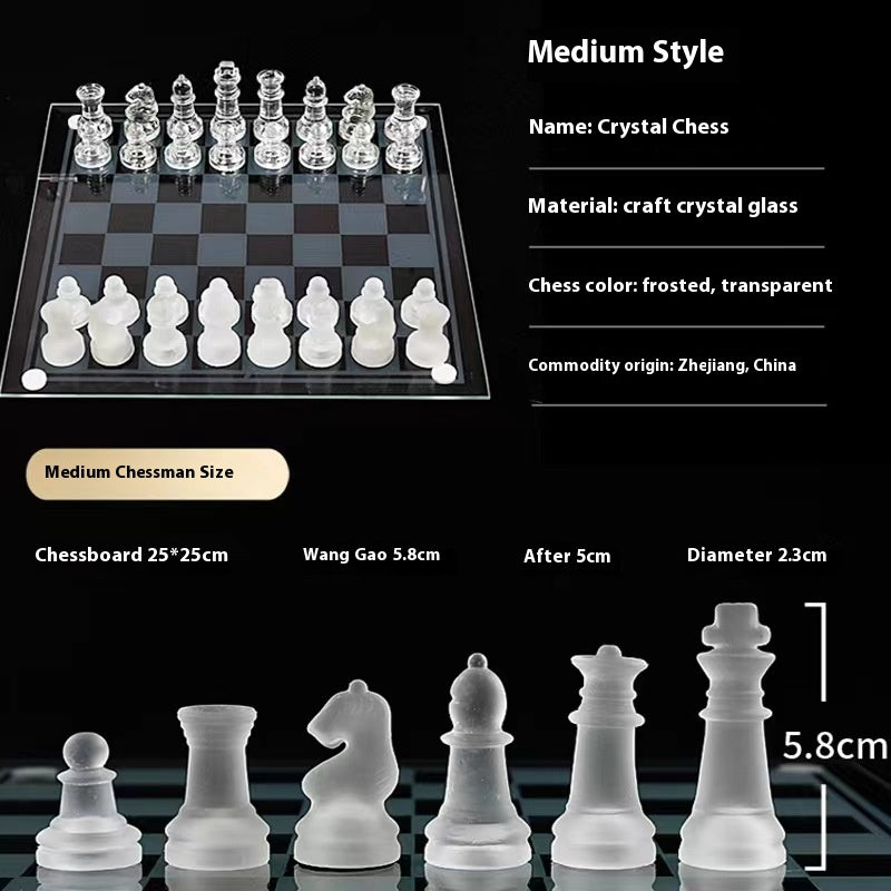 Frosted Glass Chess Puzzle Game