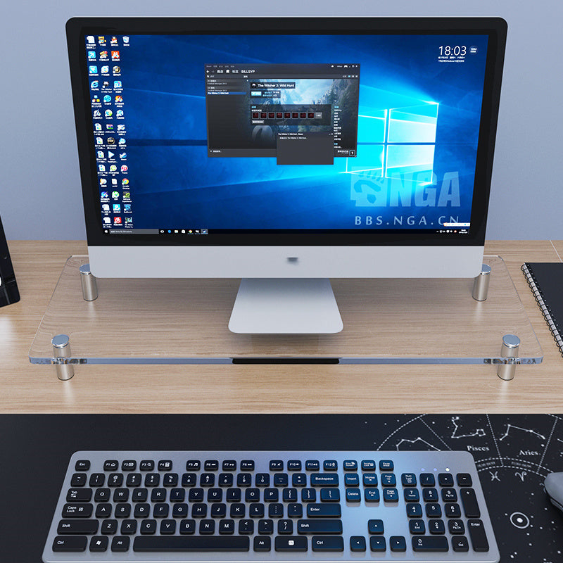 Transparent Acrylic Computer Monitor Screen Increase Rack