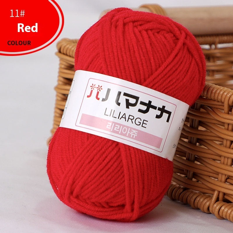 4-Strand Milk Cotton Thread Doll Crochet Knitting Wire Balls
