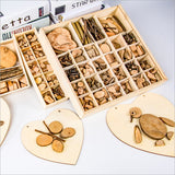 Baby DIY Twig Toy Original Nature Wood Art &amp; Craft Handmade Creative Wooden Blocks Toy Drawing On Wood Educational Originality