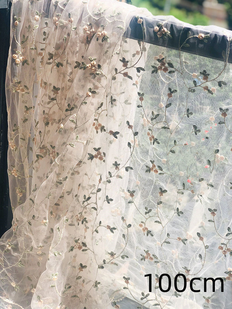 Embroidery Lace Fabric Lace Mesh Gauze Flower