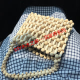 Natural Olive Shape Loose Wood Beads Coffee Black Handmade Wooden Puzzle DIY Jewelry Making