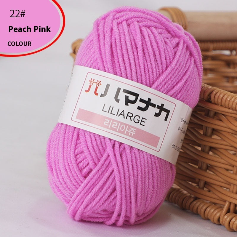 4-Strand Milk Cotton Thread Doll Crochet Knitting Wire Balls