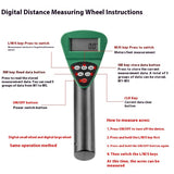 Tuosen Hardware Tools Hand Push Telescopic Rangefinder Mechanical Folding Roller Measuring Wheel Handheld Digital Display Ranging Wheel