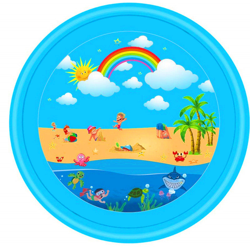 Inflatable water spray cushion