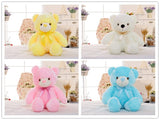 Creative Light Up LED Teddy хирс ҳайвонҳои пурпӯши бозичаҳои зебои дурахшон тӯҳфаи солинавӣ барои кӯдакон болишт