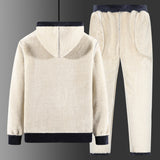 Зимистонаи Silver Fox Velvet Sweatshirt ва Plus Sweatpants 2 дона маҷмӯа