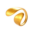 Fashion Simple Style White Dripping Round Ring