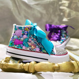 Mermaid Children's Canvas Shoes High Top Sports