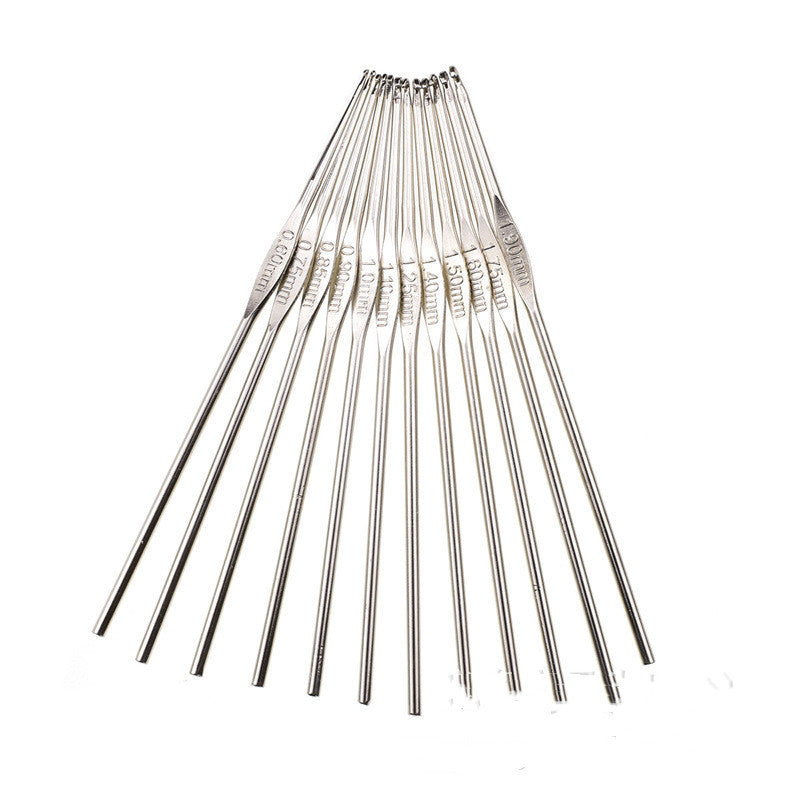 0.6-1.9mm Iron Lace Fine Crochet Hooks Full Set Cheap Knitting Needles Tool Accessories