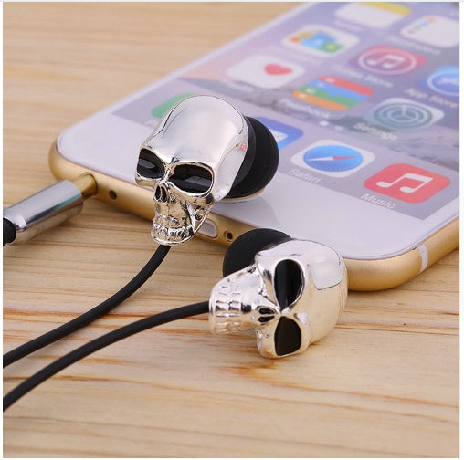 MYMY in-ear skull headphones color metal bones Devil Christmas earplugs Amazon WISH special