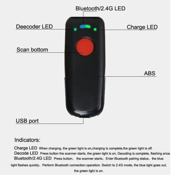Wireless barcode scanner