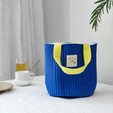 Canvas Bag Small Round Bag Female Drawstring Bag Mommy Bag Messenger Bag