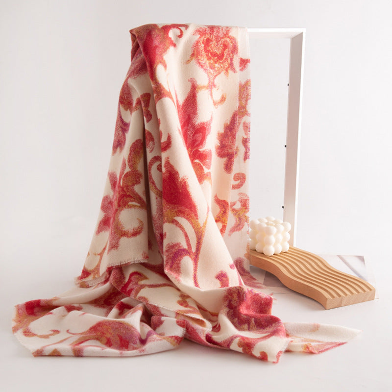 Рӯймоли сунъии Cashmere занон Зимистон Elegant Graceful Printing