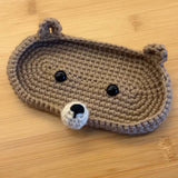 Handmade Crochet Yarn Knitting DIY Material Bag, Dog Eye Storage Box