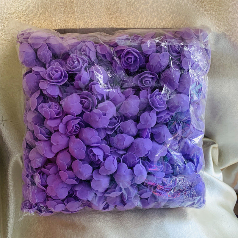 Lot 500Pcs Diameter 3cm Foam Rose Artificial Flowers Gifts Box Diy Wedding Christmas Home Decor art materials