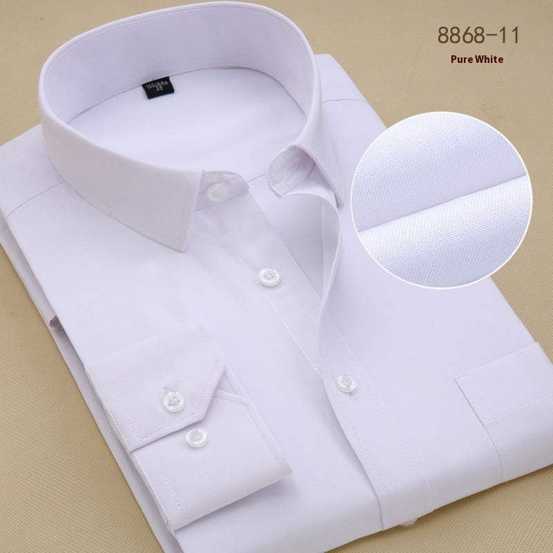 Men's Black Shirt Long Sleeve Shirt Business Slim Fit