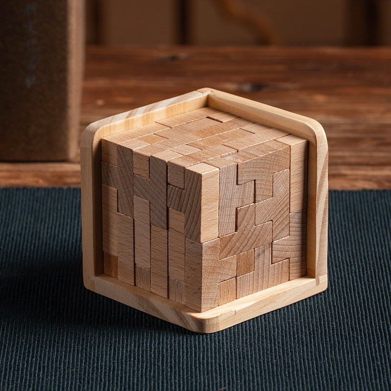 Classic Wooden Puzzle Burr Puzzle Casual Game Pressure Reduction Toy