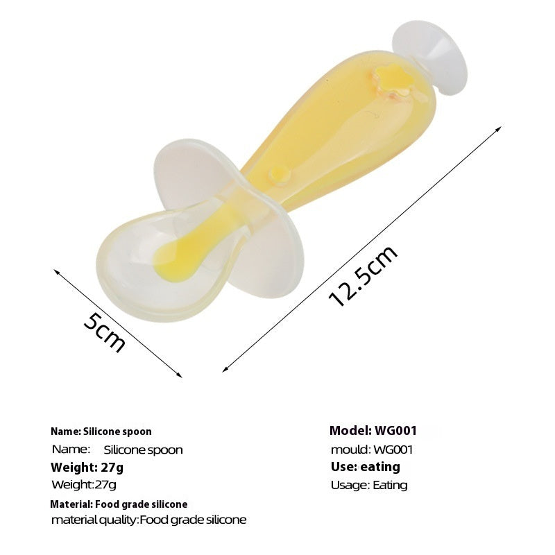 Baby Silicone Spoon Soft Head Feeding Soup Food Supplement Spoon