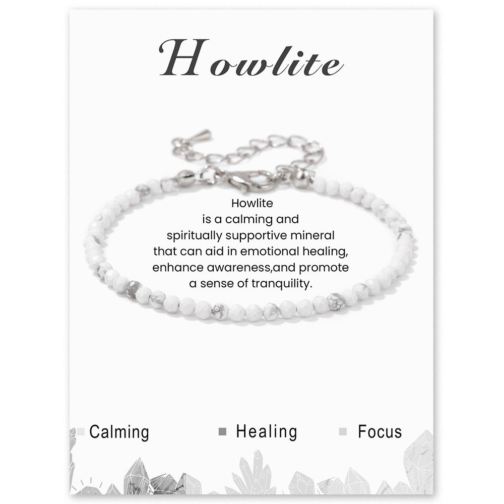 Natural Amethyst Women's Bracelet Cut Irregular Beading Bracelet