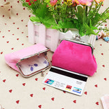 Autumn winter candy color wool zero wallet student cloth coin bag children small purse small gift wholesale
