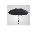 Creative sun protection men's and women's umbrellas custom double layer business long straight handle car without holding folding reverse umbrella