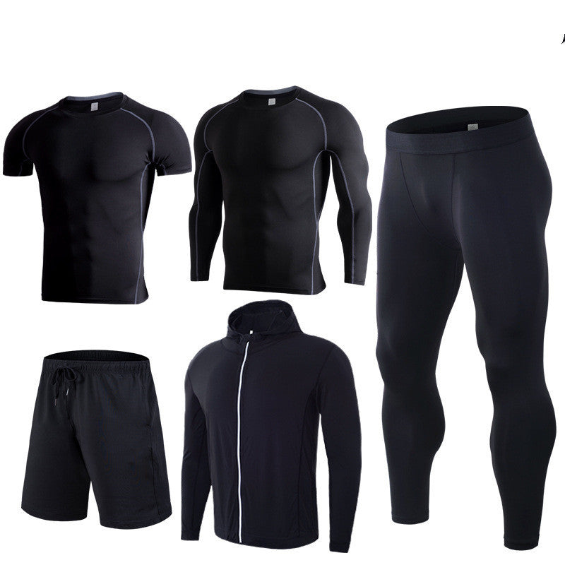 Five-piece quick-drying sports fitness suit