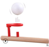 Early Learning Sense Equipment Wooden Suspended Magic Props Children Blowing Balls Blowing Ball Games Oral Trainers