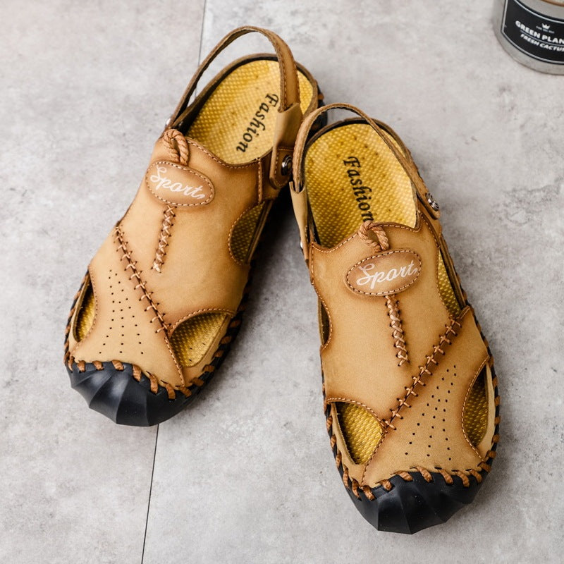 Men's Breathable Casual Hollow Leather Sandals
