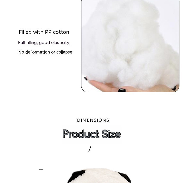 Cartoon Panda Automotive Waist Cushion Winter Plush Soft