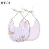 INS Popular European And American Foreign Trade Pure Cotton And Linen Two Layer Saliva Towel Amazon Hot Cross Border Supply Bib Bib