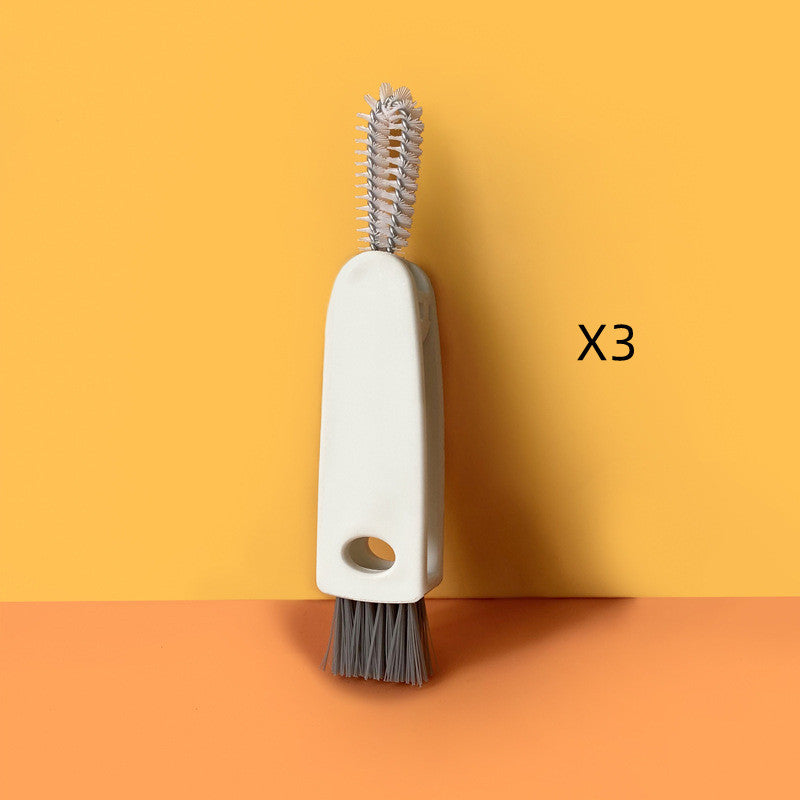 Three-in-one Cup Cover Cleaning Brush Japanese-style Apron Groove Cleaning Brush Kitchen Tools Supplies