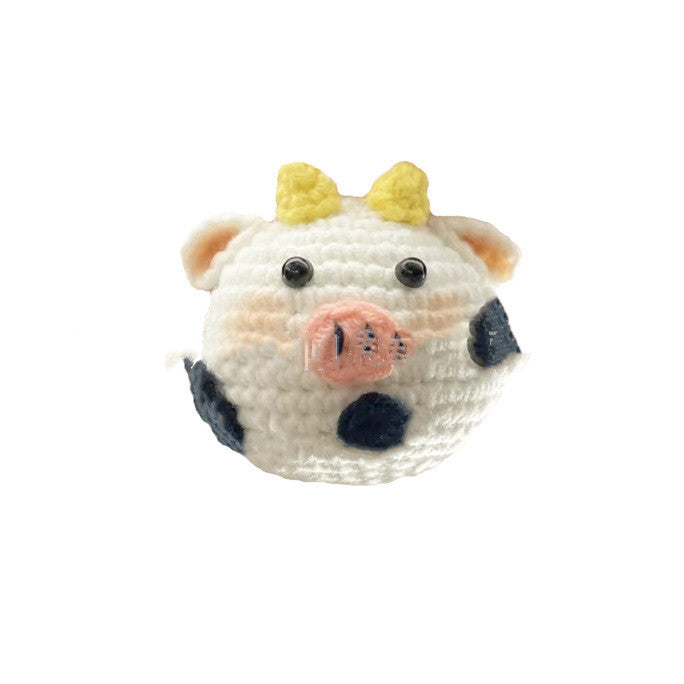 Red Embroidery New Product Handmade Crochet Knitting Doll DIY Beginner Learning Crochet Woolen Material Bag