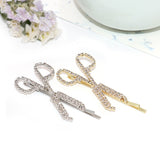 Design Sense Diamond Studded By Hand Scissors Barrettes Trendy Hair Accessories For Women